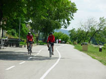 Bike path near river