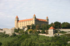 Bratislava Castle with adjacent park
